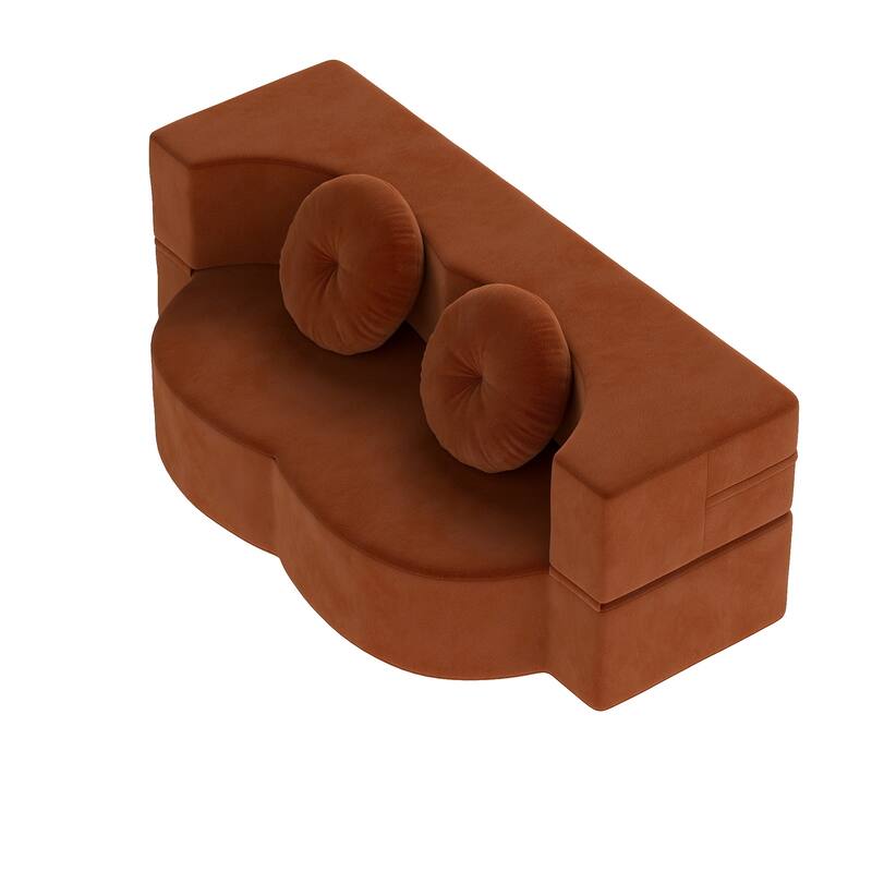 Folding Sofa Bed with Pillow, Twin Sleeper Sofa Couch, Loveseat Couch, Floor Folding Mattress, Convertible Lounge Chair