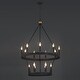 preview thumbnail 22 of 29, Acroma 15-light Farmhouse Black Tiered Chandelier for Dining Room - 27.5 inches