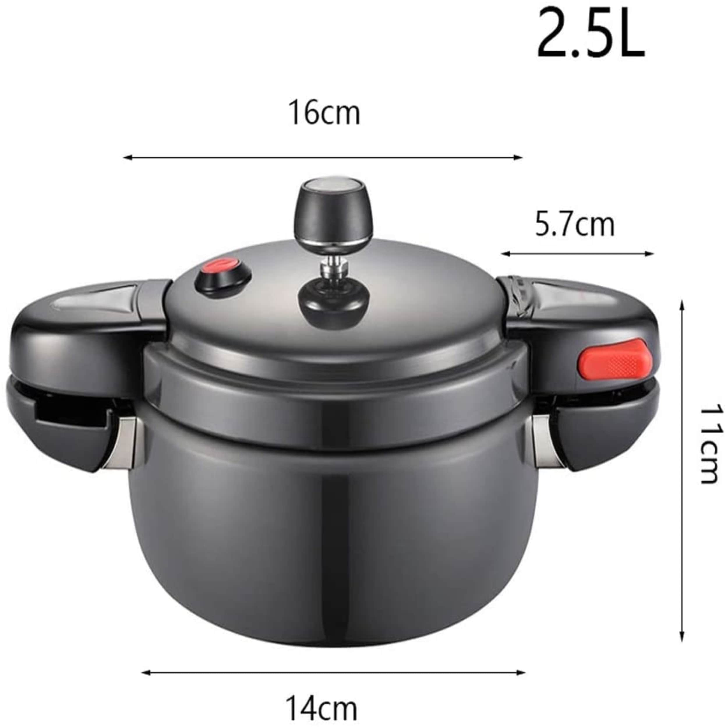 Home Kitchen Pressure Cooker Aluminum 3L Aluminum Alloy Pressure Cooker -  Explosion Proof Fast Cooking Pot For Home Kitchen Universal Stovetop Cooker, image size:2500x2500