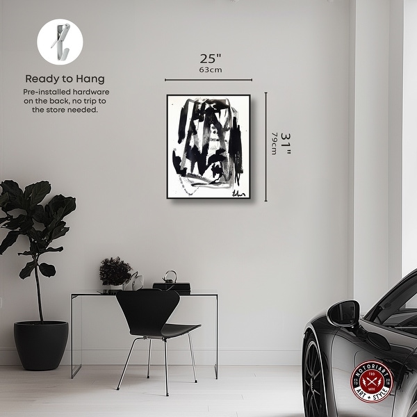モダンアート Negaglio ( アーチスト ロバート ) Dimensional Noir Masculine Abstract Man Cave Canvas Wall Art by
