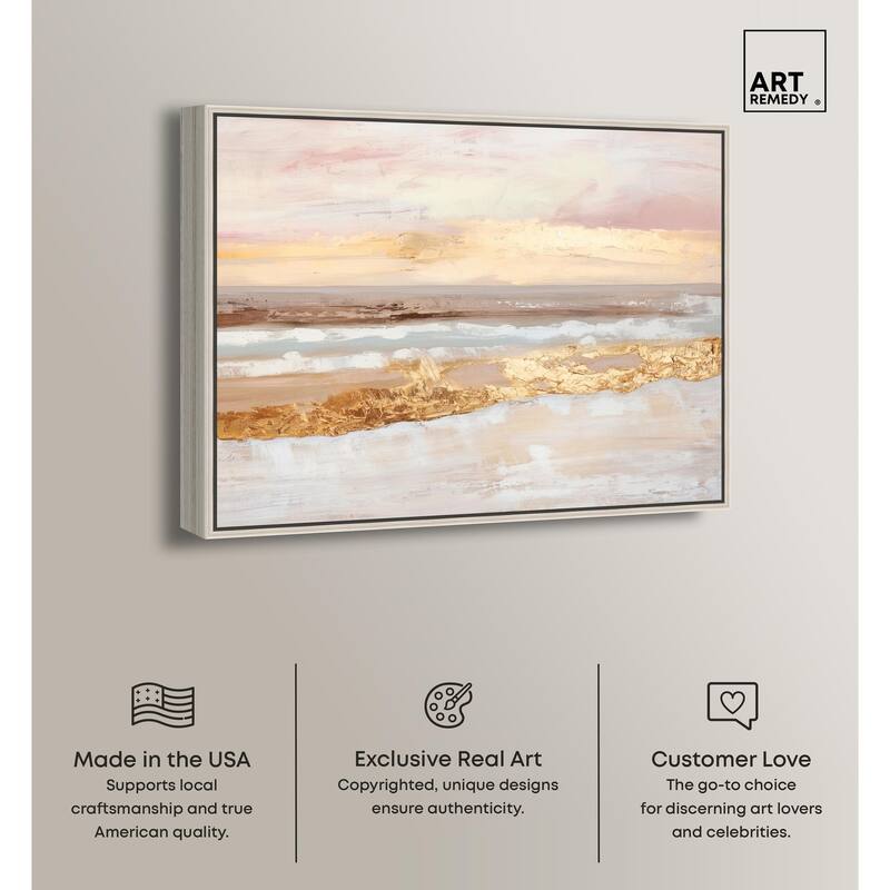 Rose Gold Coast Canvas by Art Remedy