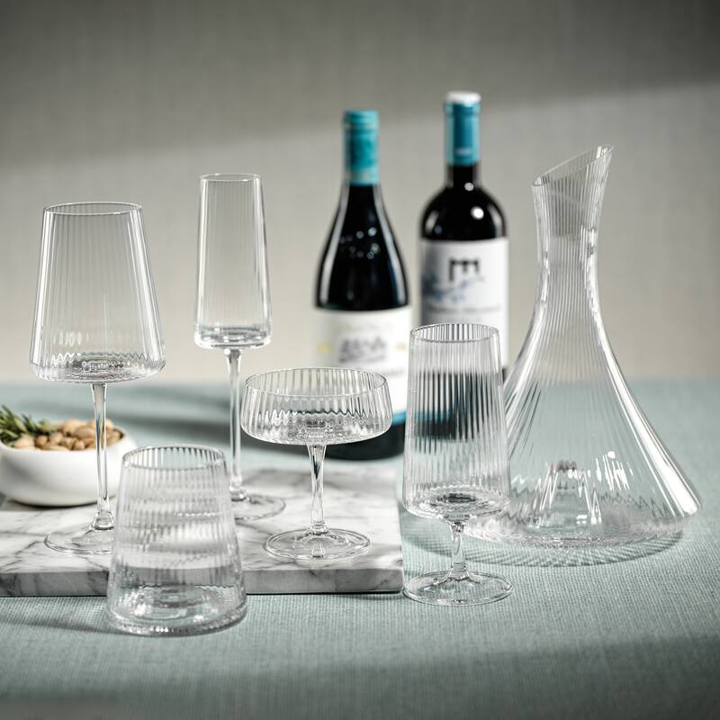 Benin Fluted Textured Cocktail Glasses, Set of 4