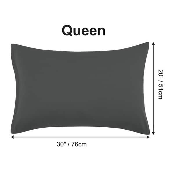 dimension image slide 21 of 39, 2 Pcs Zippered Pillowcases, Brushed Microfiber Pillow Case Cover