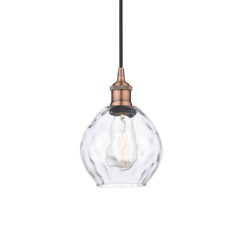 Innovations Lighting 616-1P-9-6 Waverly Pendant Waverly 6" Wide Mini - Antique Copper / Clear