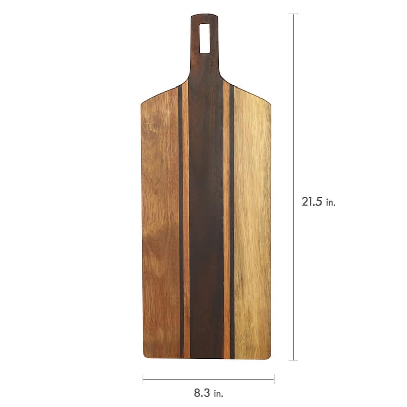 Kenmore San Ysidro 26.5" x 10" Acacia Wood Cutting and Serving Charcuterie Board W/ Handle