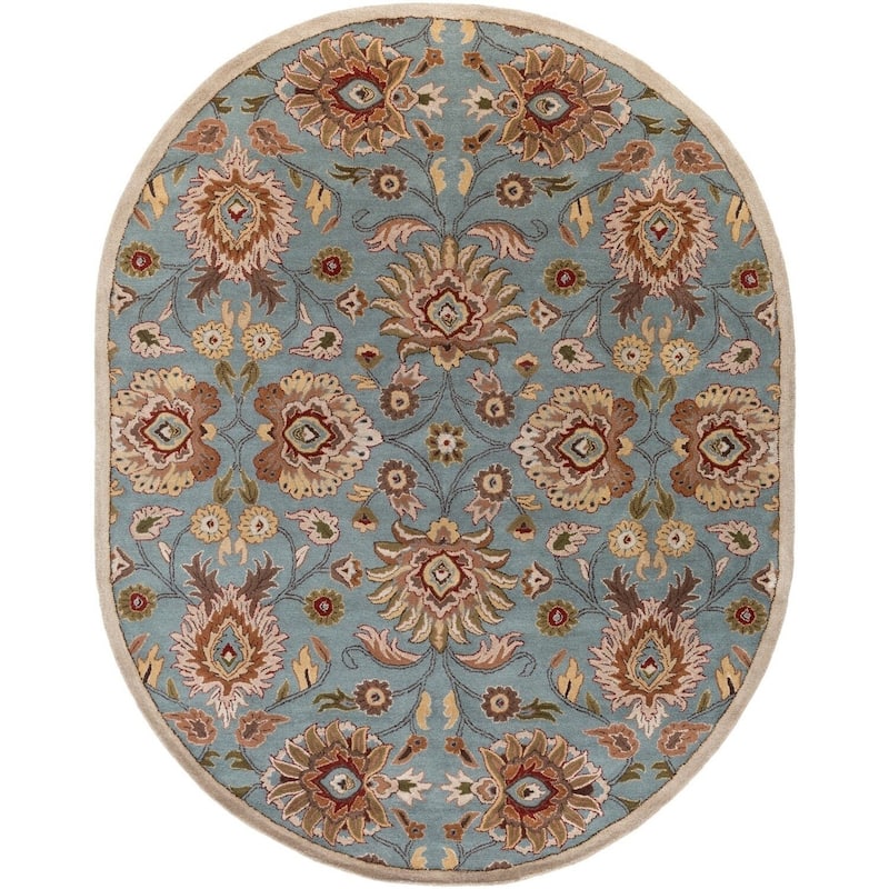Patchway Handmade Classic Floral Wool Area Rug