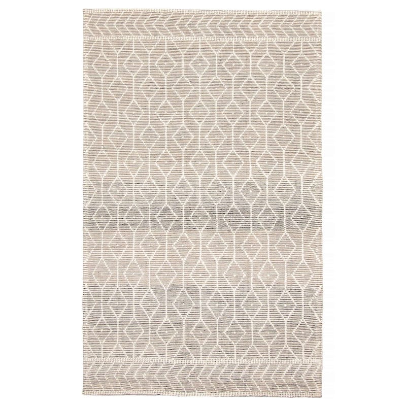 ECARPETGALLERY Braid weave Sienna Grey Wool Rug - 5'2 x 8'0 - Grey - 5'2 x 8'0