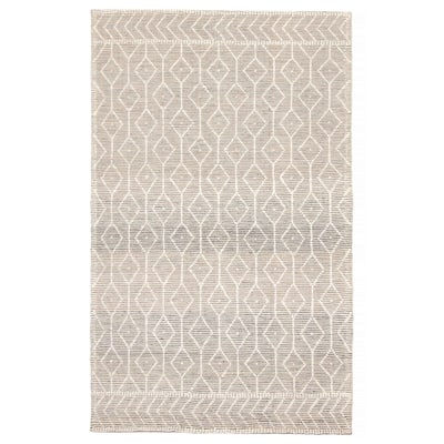 ECARPETGALLERY Braid weave Sienna Grey Wool Rug - 5'2 x 8'0