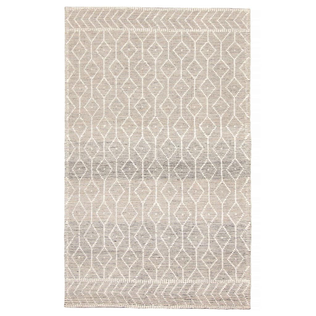ECARPETGALLERY Braid weave Sienna Grey Wool Rug - 5'2 x 8'0