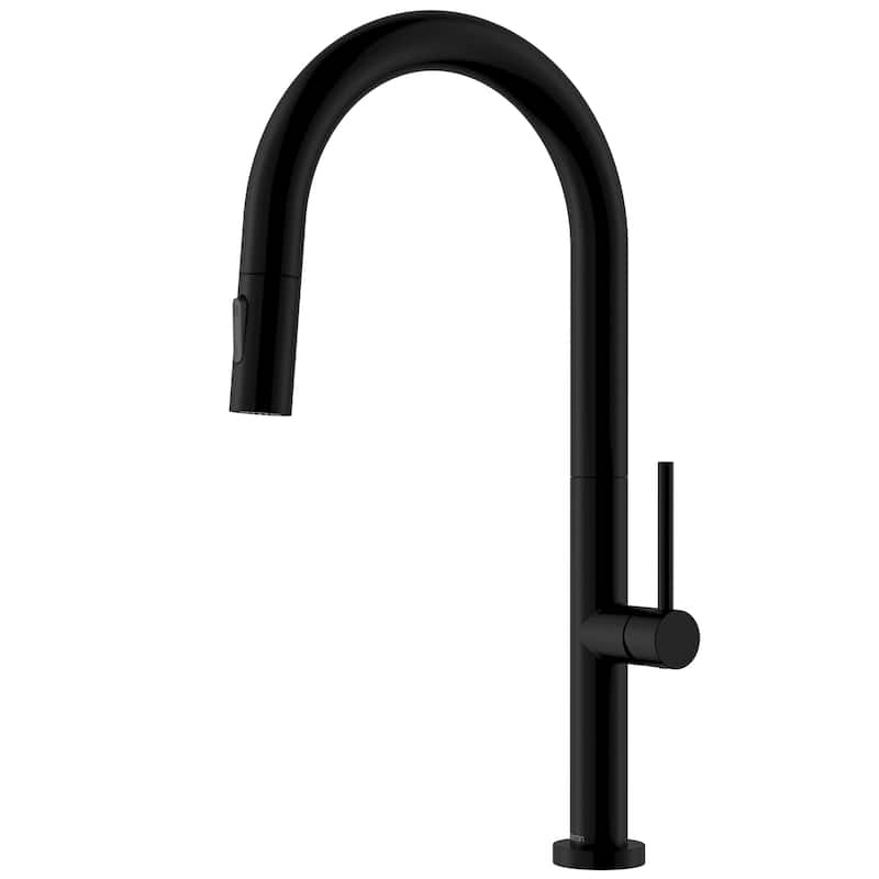 Karran Brynford Single Handle Pull-Down Sprayer Kitchen Faucet - Matte Black