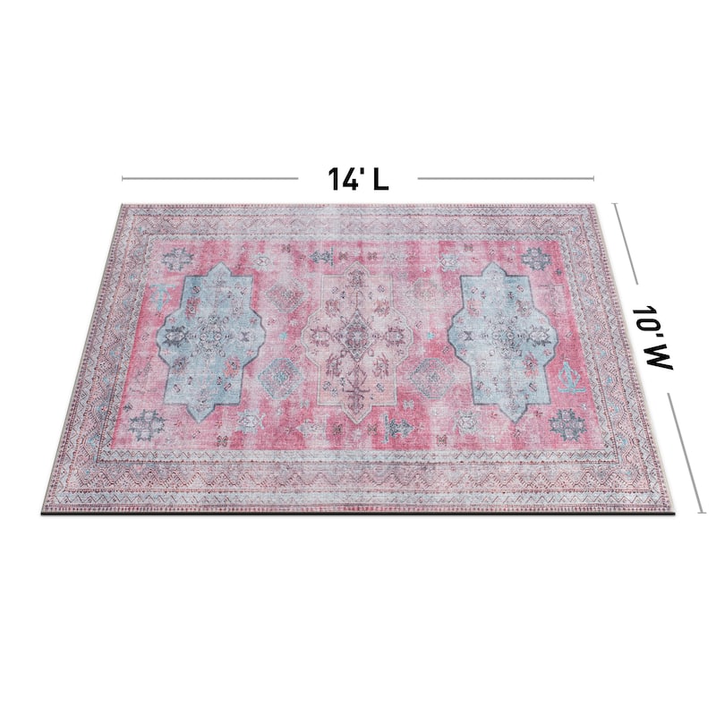 Distressed Transitional Bohemian Area Rug