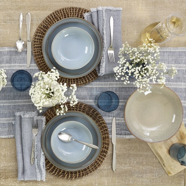 Oneida Organic Shades 2-Piece Serving Set, Bowl & Tray Set - Bowl