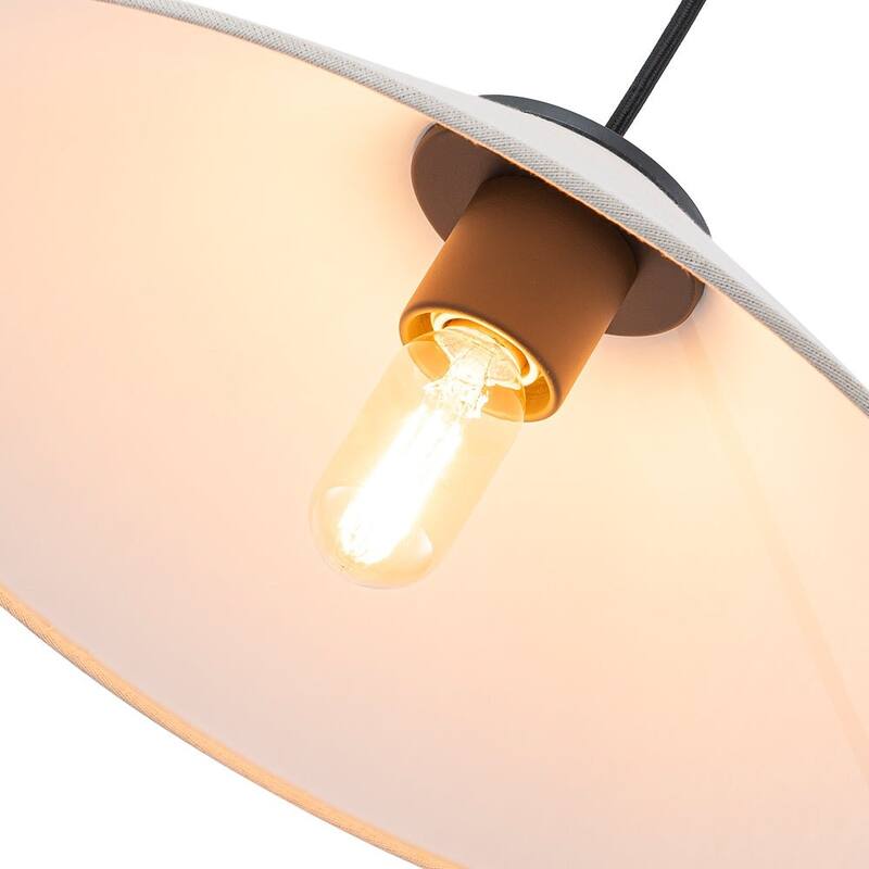 1-Light Modern Fabric Single Cone Pendant