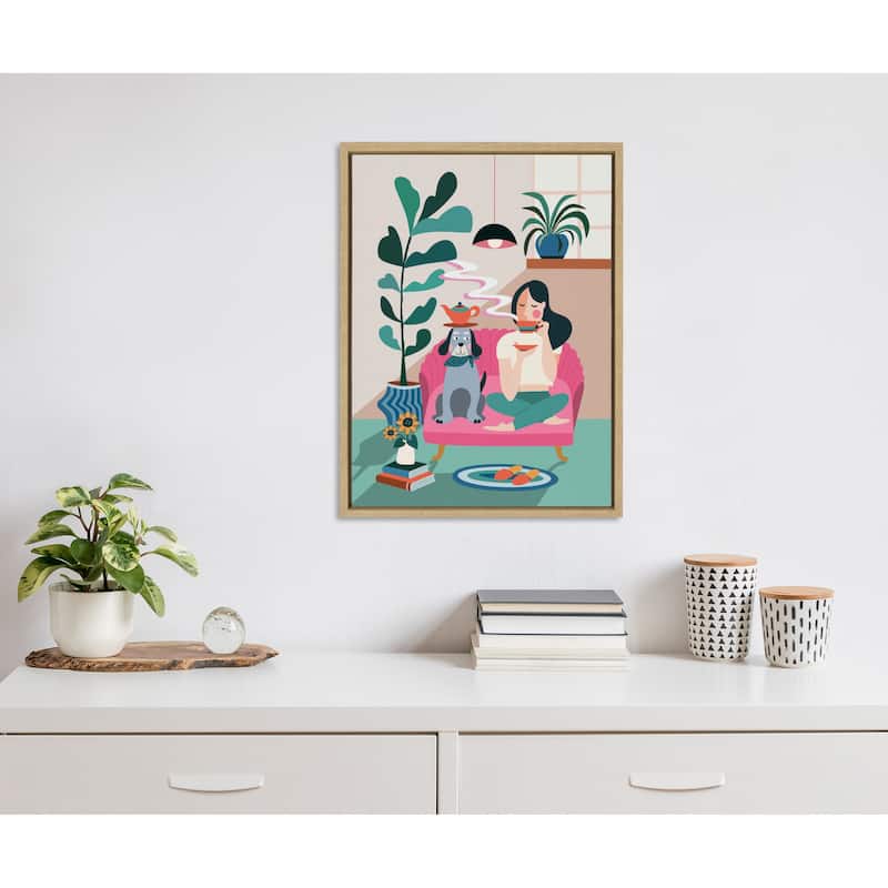 Kate and Laurel Sylvie Mid Century Modern Tea Time by Rachel Lee