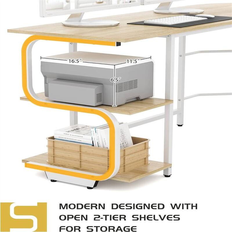 L Shaped Desk with Large Surface