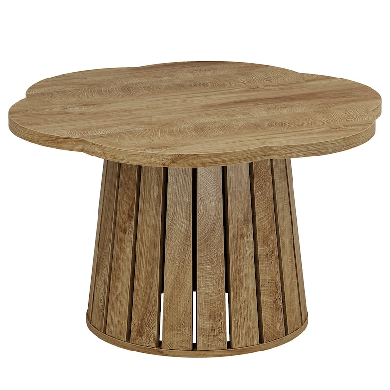 34"W Wood Coffee Table Round - N/A