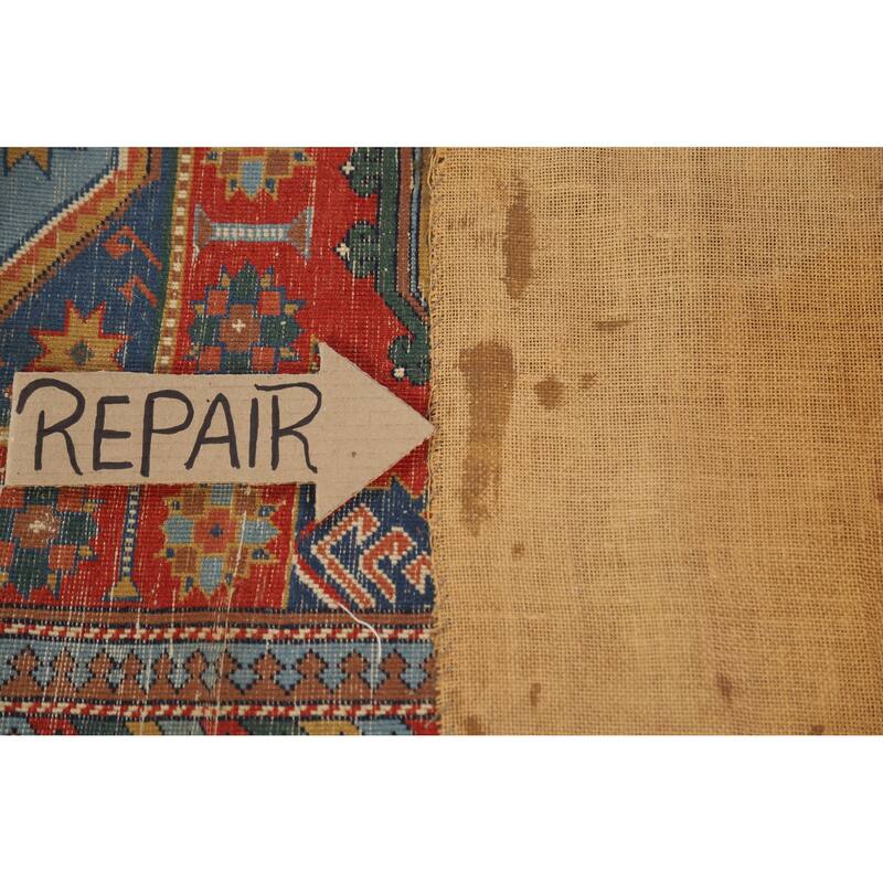 Hand Knotted Oriental 100% Wool Carpet Traditional Tribal Oranges & Rust Kazak Area Rug - 6' 9'' X 4' 11''