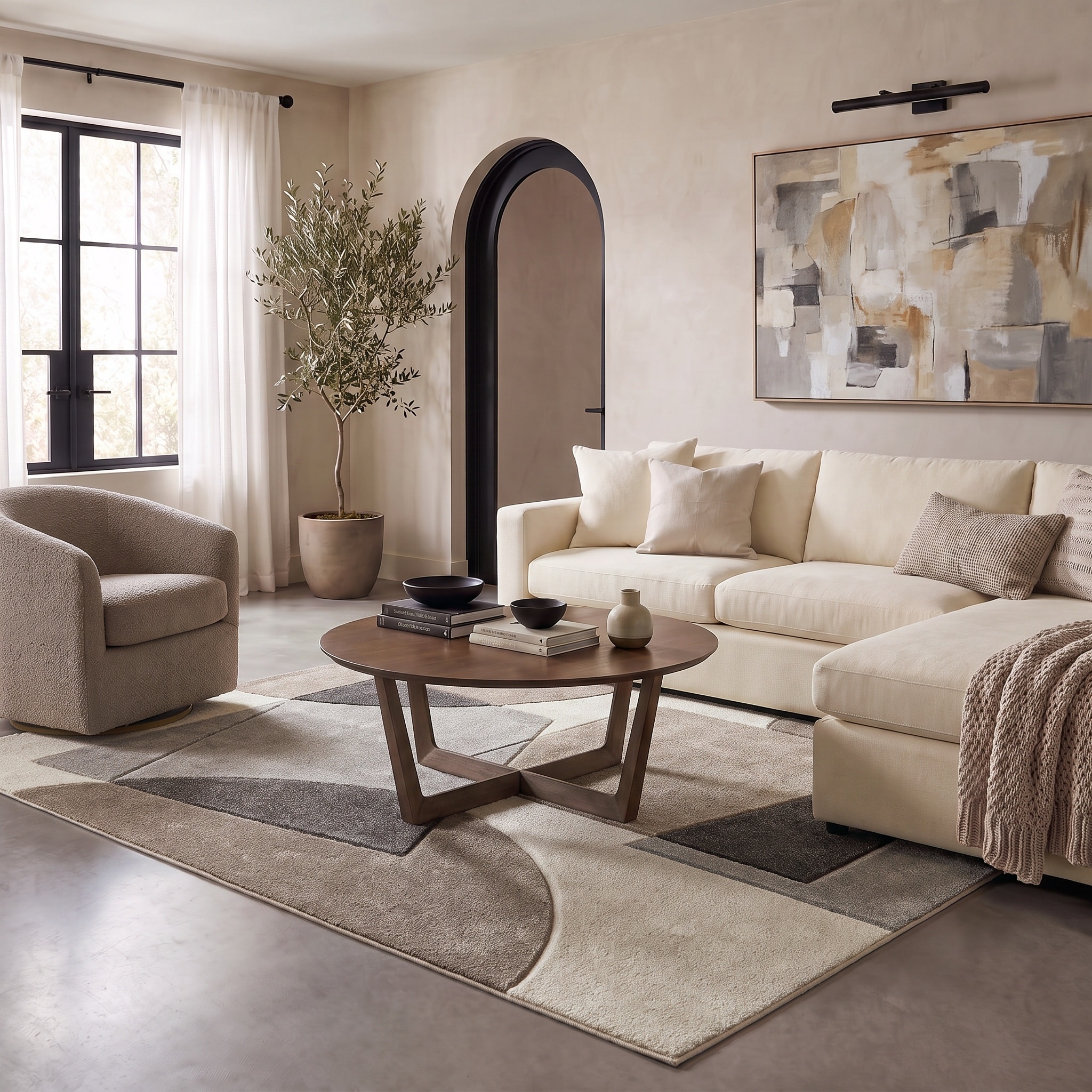 MDA Rugs Bora Collection Abstract Geometric Area Rug