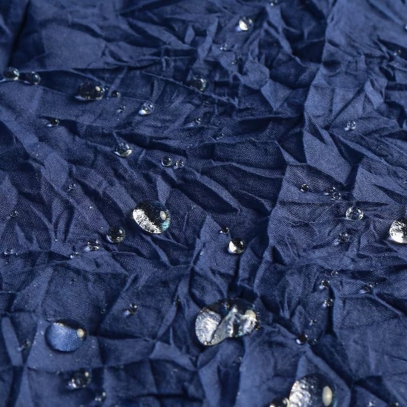 Crinkle Eco-friendly Water Repellent Solid Texture Shower Curtain