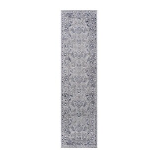 LOOM & LUXE Collection 2X8 Medallion Indoor/Outdoor Area Rug - 96" D x 26" W x 0.35" H