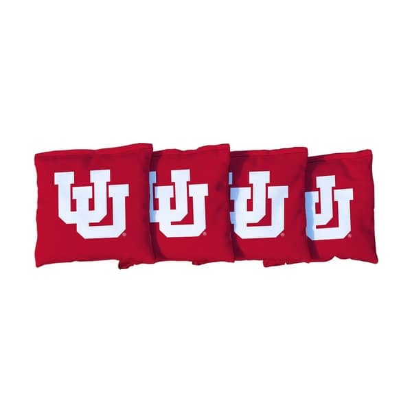 slide 2 of 3, Utah University Utes Red Cornhole Bags All-Weather Resin Filled