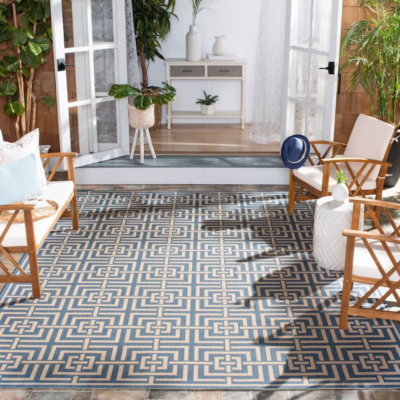 SAFAVIEH Beach House Eliverta Indoor/ Outdoor Waterproof Patio Backyard Rug