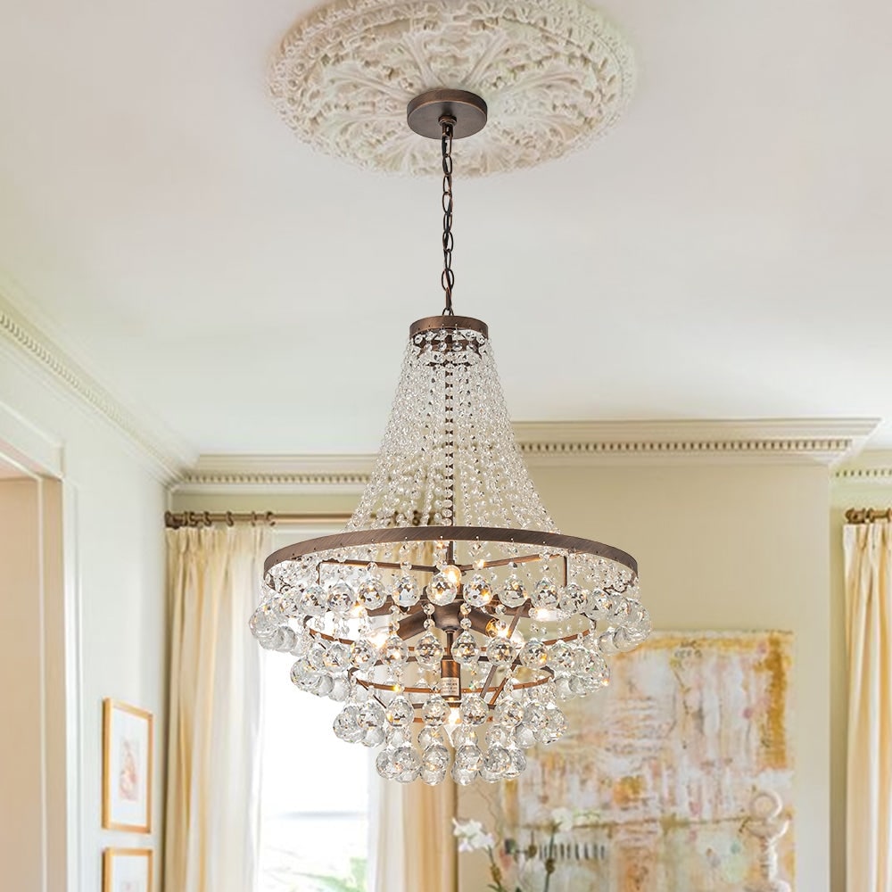 Copper and crystal chandelier new arrivals