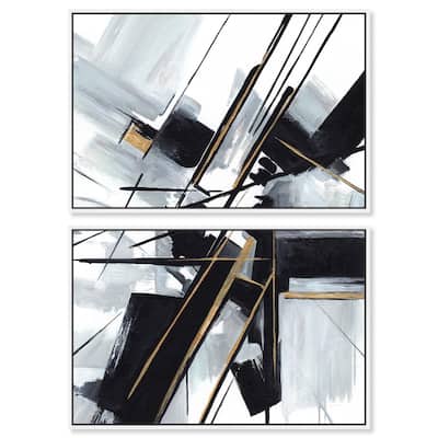 Interlocking Black Canvas Set of 2 by Art Remedy
