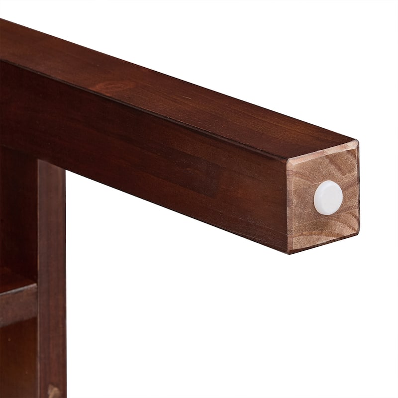 Fluted Counter Height Bar Table Set for 2, Dining Table with Fabric Upholstered Bar Stool with Solid Wood Legs