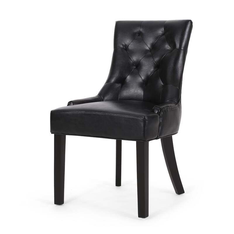 Tufted Diamond Stitching Dining Chairs of 2 Pack, Sloped Arms Dining Chairs, Modern Visitor Chair for Living Room Kitchen