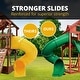 preview thumbnail 7 of 16, Gorilla Playsets Empire Wooden Swing Set with Monkey Bars - Amber
