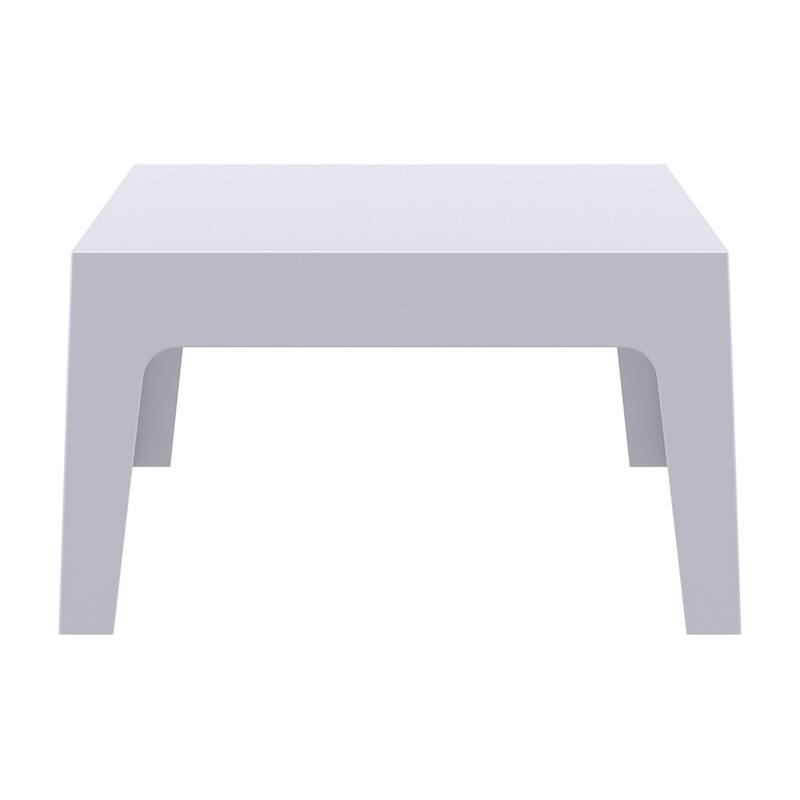 27.5" Silver Stackable Outdoor Patio Coffee Table