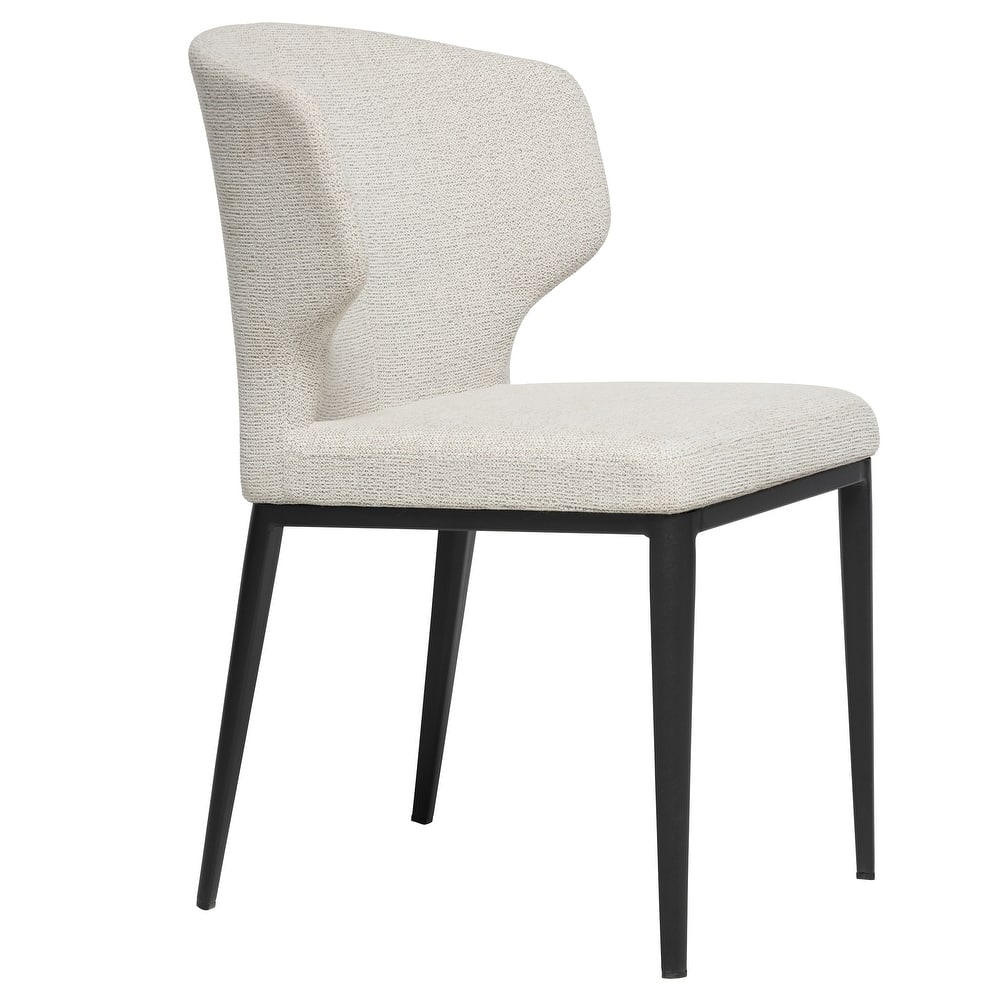 Cabo Mid-Century Modern Chenille Upholstered Wingback Dining Chair