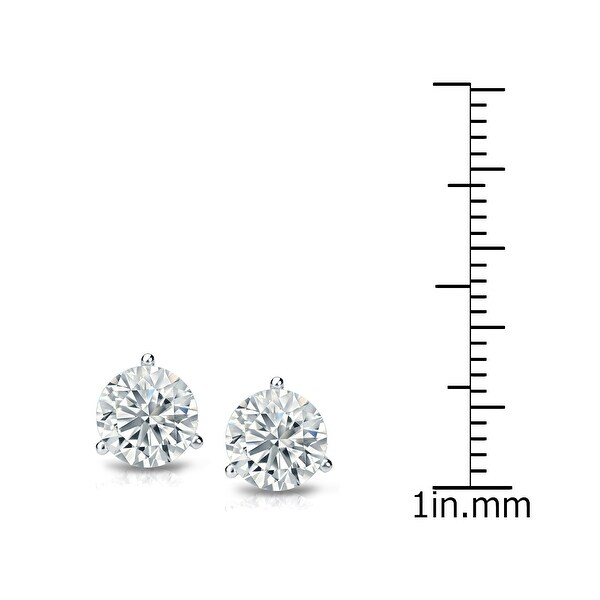 Ethical Sparkle 1 3/8ctw Lab Grown Diamond Stud Earrings 14k Gold Martini-set