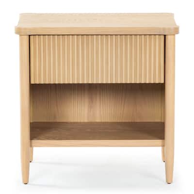 SAFAVIEH Couture Shelbie 1-Drawer Reeded Nightstand, Fully Assembled