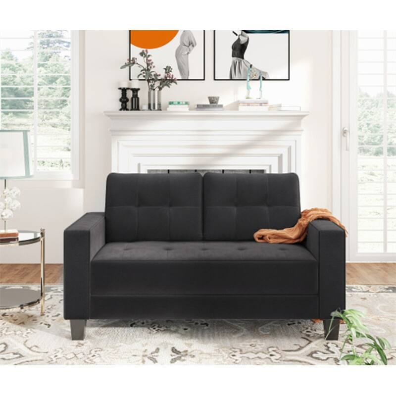 MidCentury Style HighQuality Velvet Material Loveseats Sofa Bed