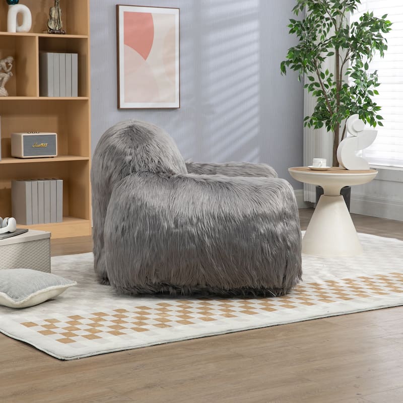 Teddy Bean Bag Chairs,Lazy Sofa Bean Bag Chairs with Armrest