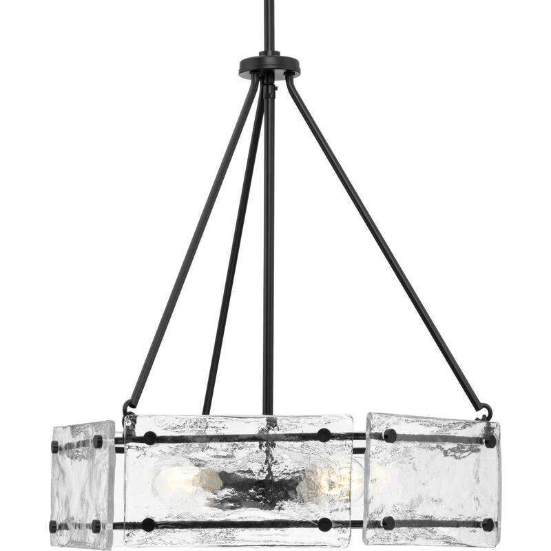 Progress Lighting P400354 Rivera 4 Light 21" Wide Ring Chandelier - Matte Black