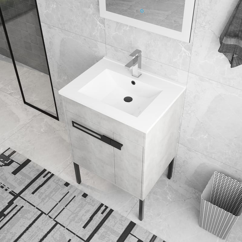 Beingnext 24"/30"/36" Bathroom Vanity with Sink, Freestanding/Floating Bathroom Vanity with Soft Close Door and Adjustable Shelf
