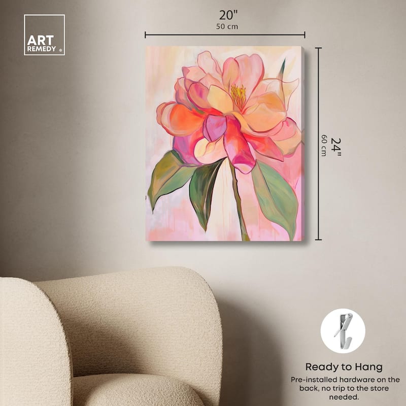 Softly Unfurling II Canvas by Art Remedy, Gallery Wrapped