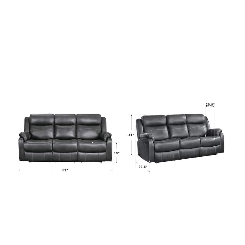 Soho Double Lay Flat Reclining Sofa with Drop-Down Table