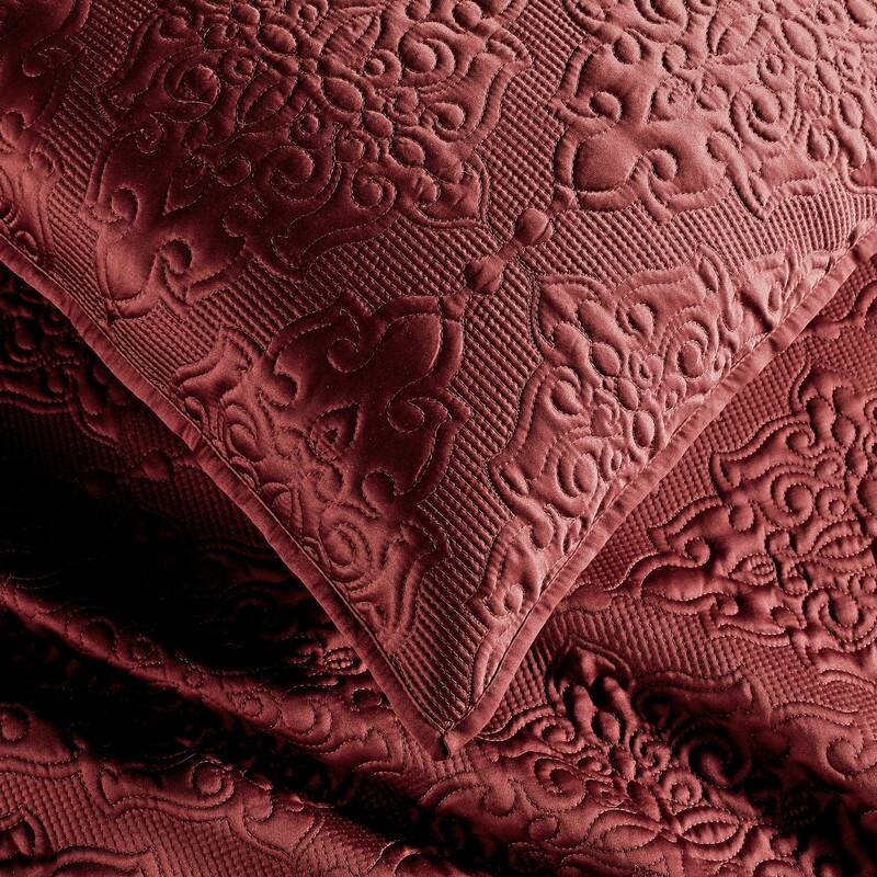 Wonderful Satin Quilt Set Cooling 5-Piece Bedding Set for Summer