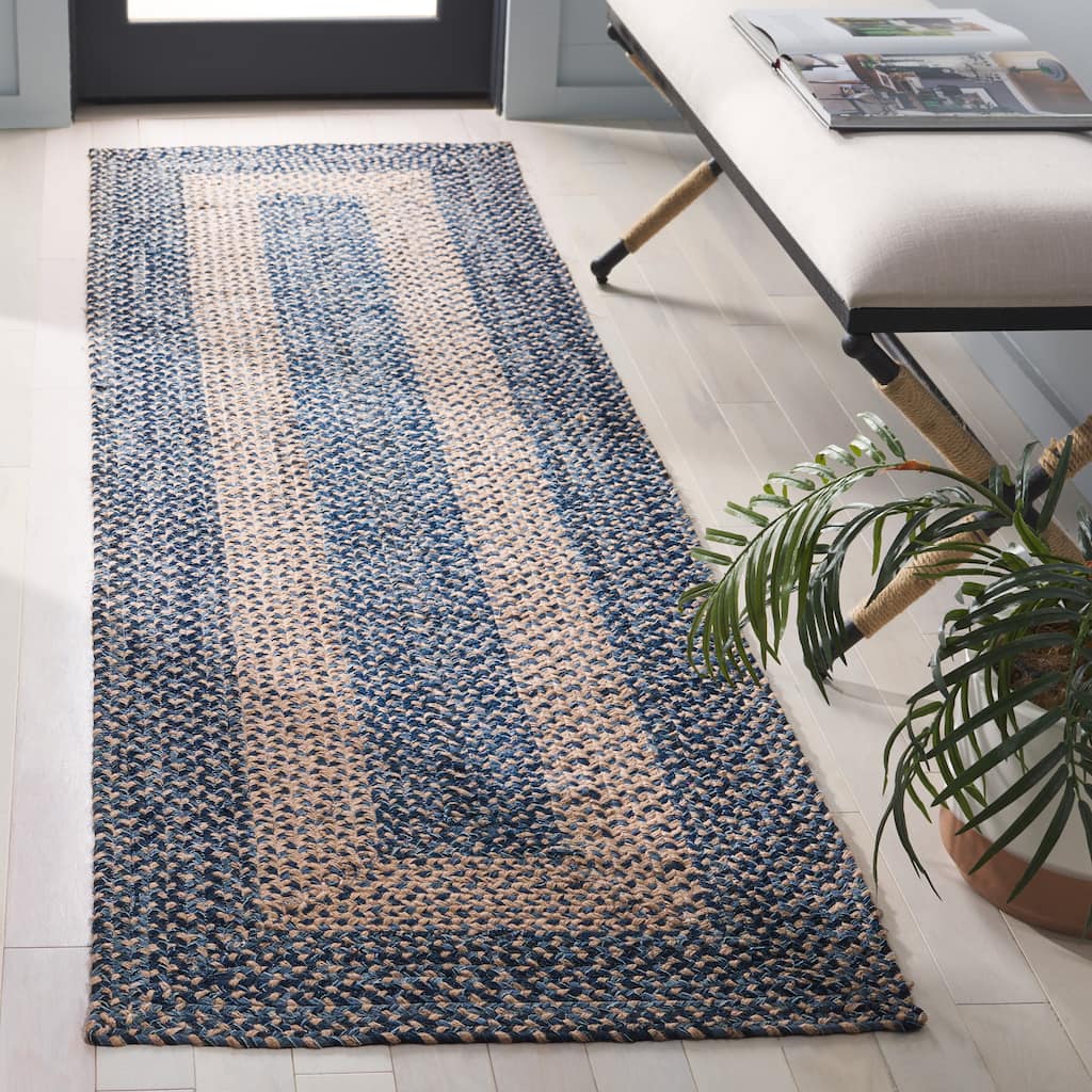 SAFAVIEH Handmade Braided Valida Jute & Cotton Reversible Rug