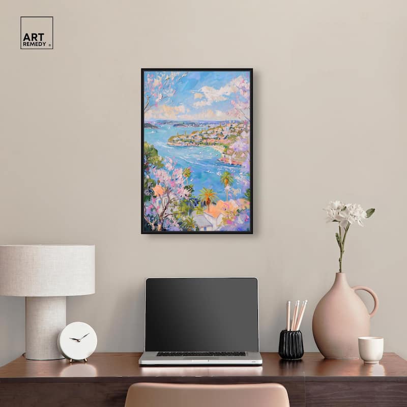 Hillside Harbor View I Canvas by Art Remedy