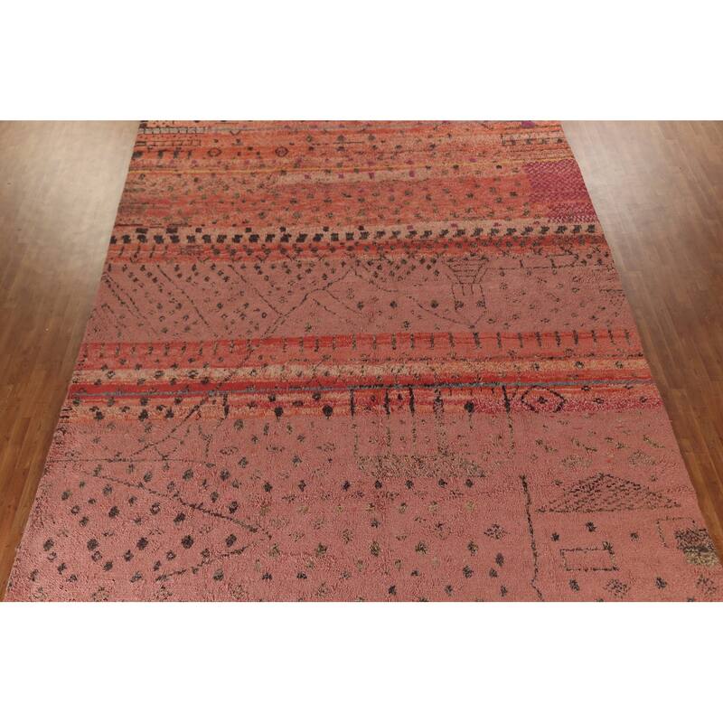 Moroccan Oriental Large Area Rug Handmade Wool Carpet - 11'4"x 19'5"