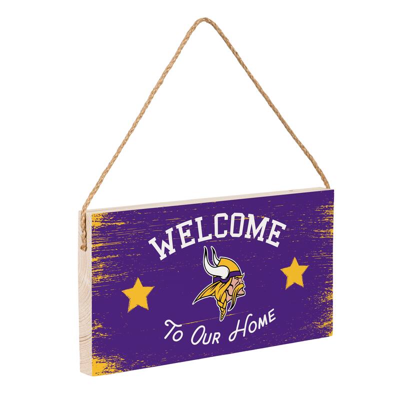 Minnesota Vikings Wooden Door Decor Wall Sign - Multi-Color
