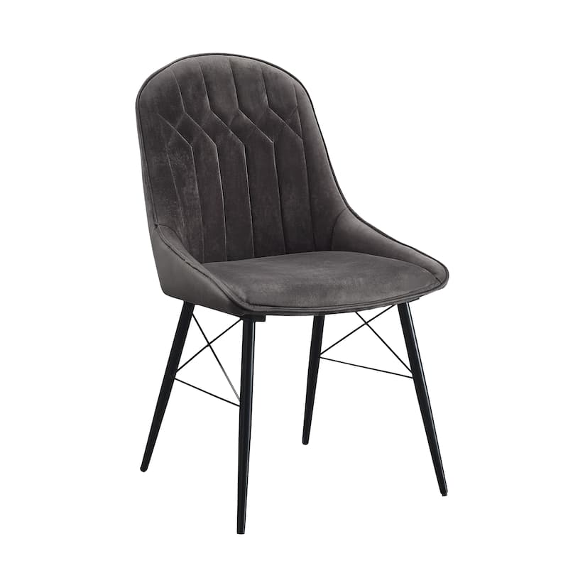 Minimalist Design Modern Elegant Side Chair with Black Tapered Legs and