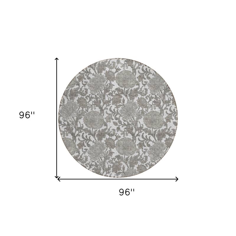 HomeRoots Floral Transitional Rectangle Outdoor Rug