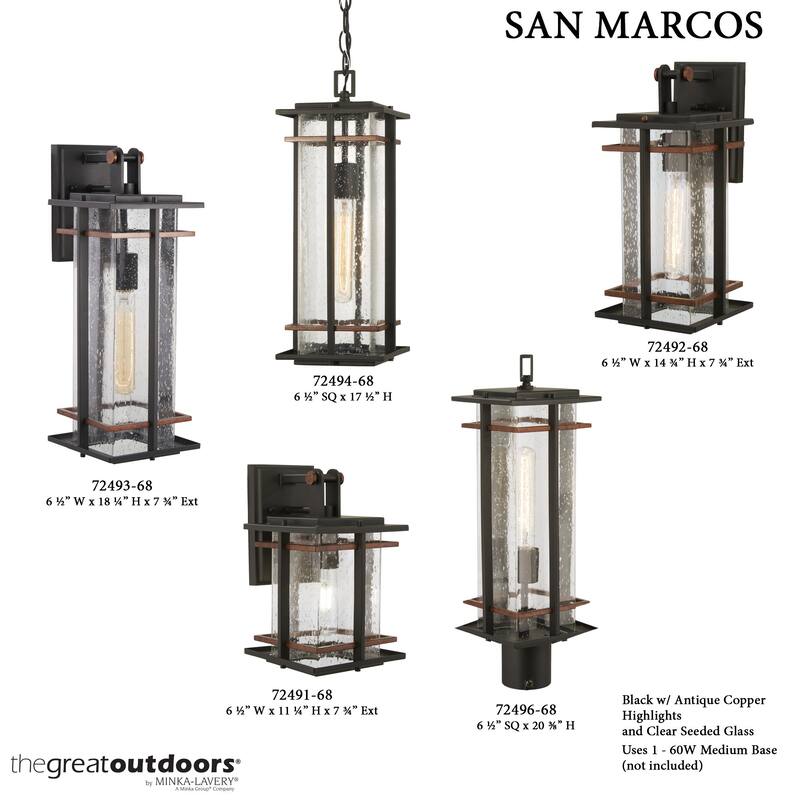 The Great Outdoors San Marcos Single Light 11-1/4" Tall Outdoor Wall