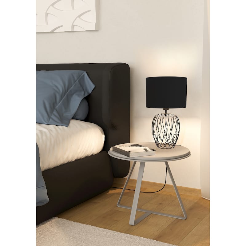 Nimlet - 1-Light Table Lamp - Black Base Finish - 8.56"L X 8.56"W X 20.20"H - 8.56"L X 8.56"W X 20.20"H - Black Shade